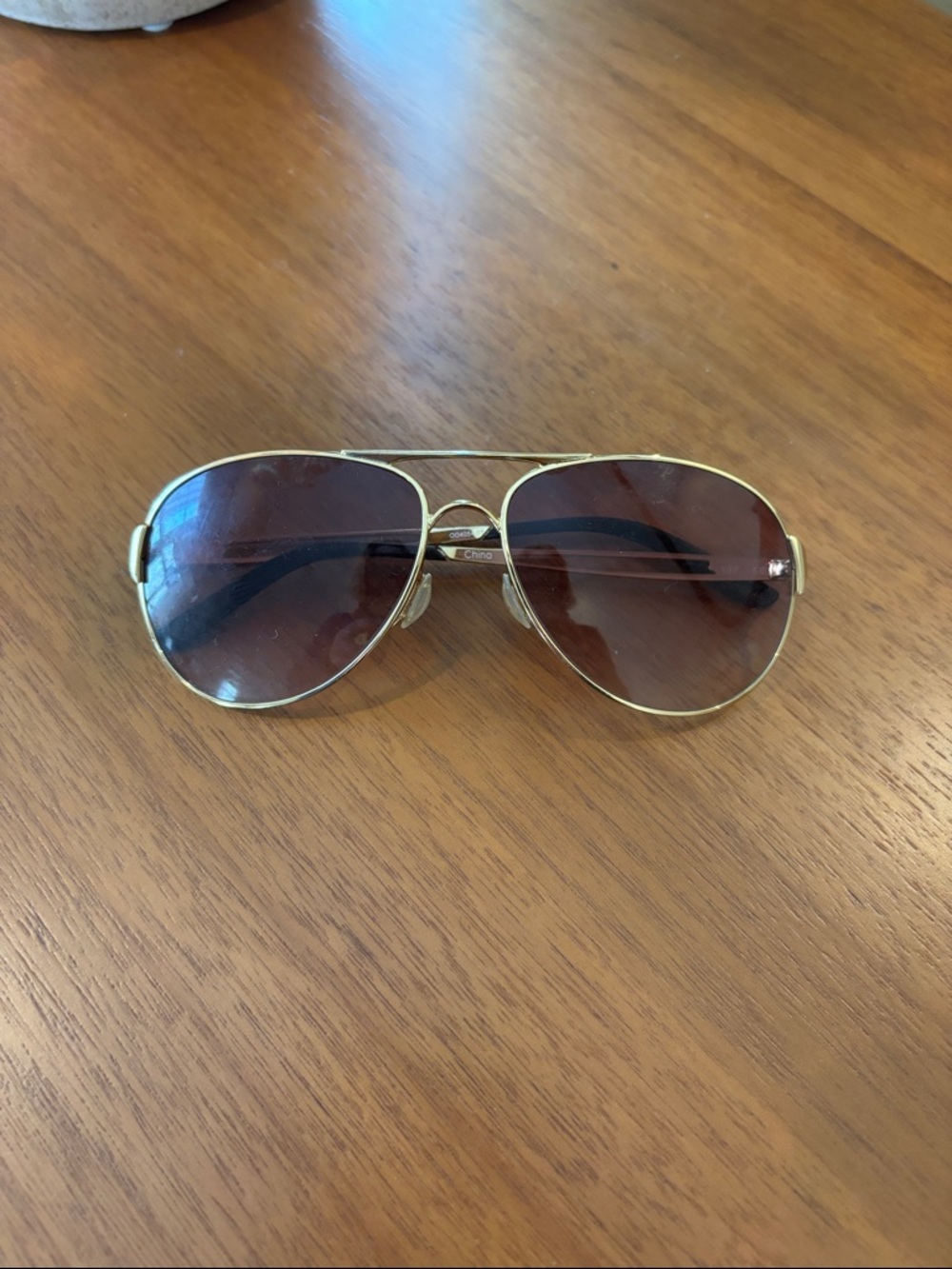 Oakley Caveat Gold Frame Brown Lens Aviator Sunglasses